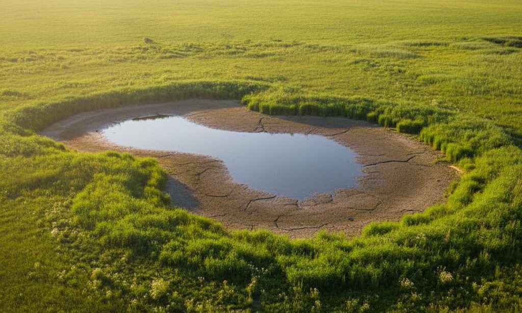 川や三日月湖の寿命 陸地化して湿地や草原に変わる自然現象のイメージ