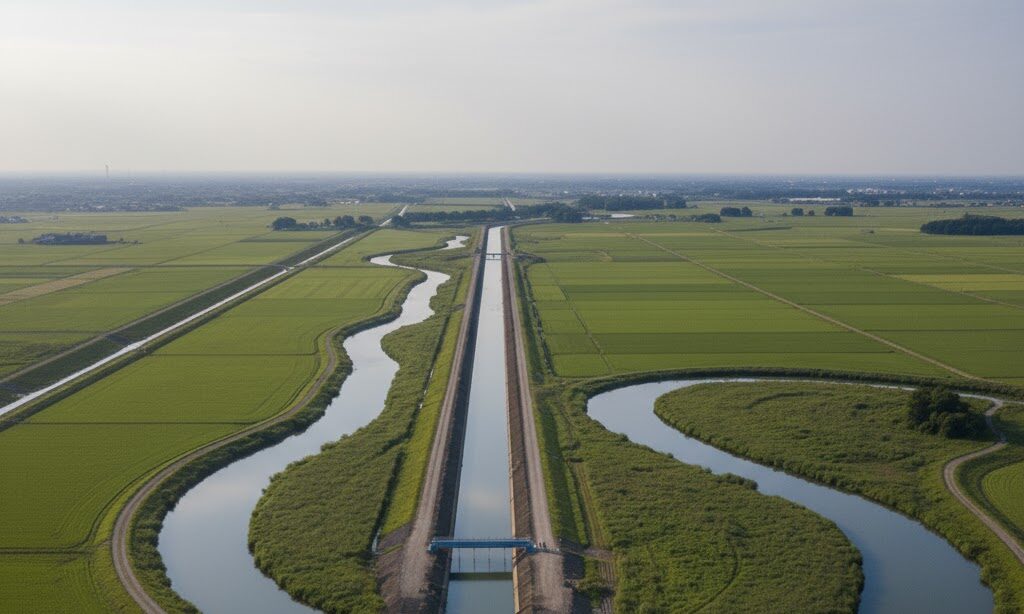 人工三日月湖が作られた理由 洪水防止と防災のための川の整備風景