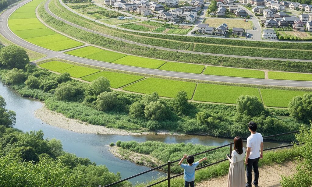 河岸段丘 土地利用と防災|高台の安全性と地形を活かしたまちづくり