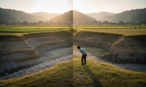 河岸段丘のでき方を簡単図解!土地選びと防災の知識 |ふくしまの防災 HIH ヒカリネット