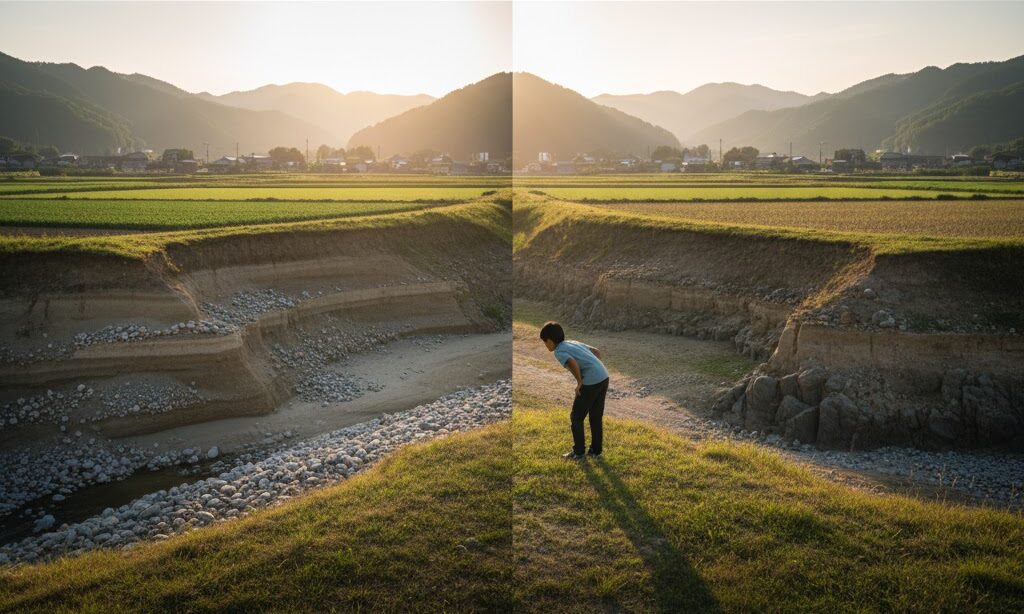 堆積段丘と侵食段丘の違い|河岸段丘の種類と特徴を写真で理解