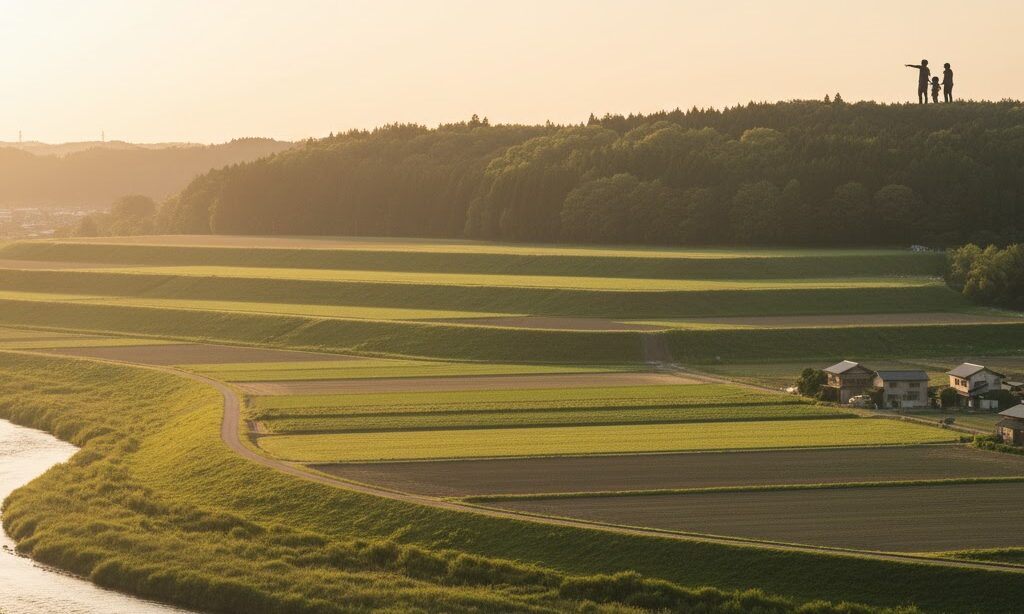 河岸段丘とは 自然が作る階段状の地形|昔の川底と崖の仕組みを図解