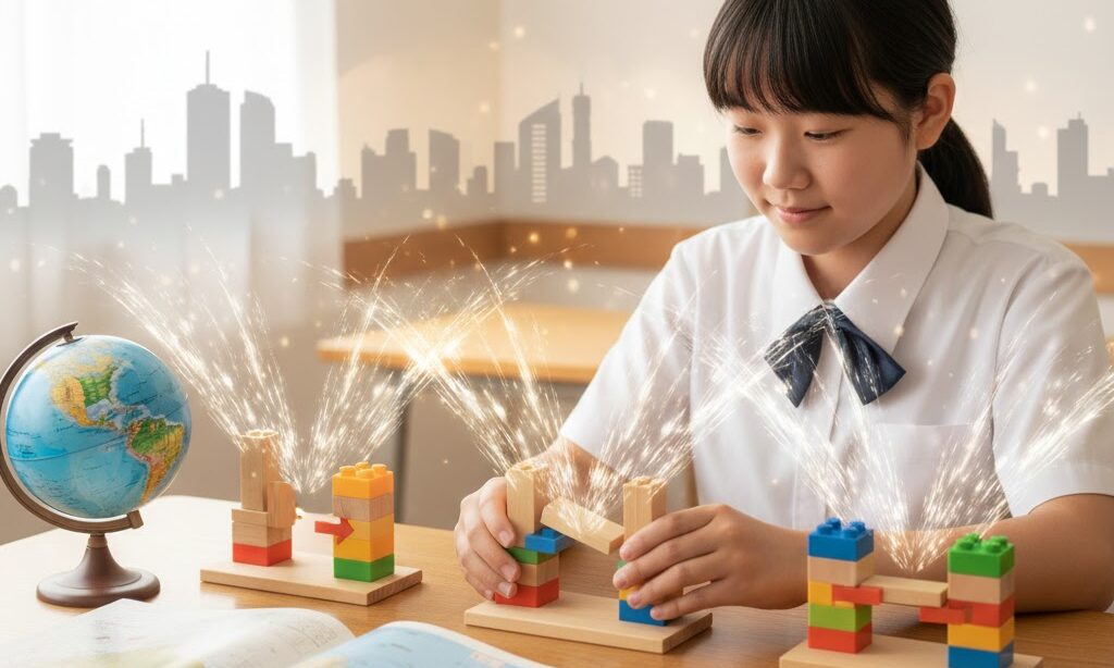 断層の種類と地震発生の関係を示す実写風イメージ｜断層運動と地震メカニズムの理解に役立つ画像