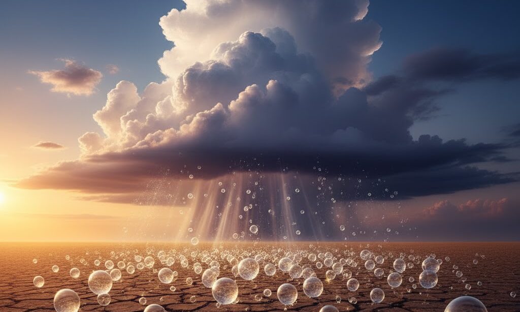 夏の夕立や積乱雲が発生する熱上昇気流（サーマル）のイメージ画像