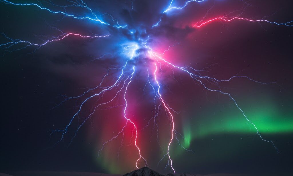 オーロラ活動が強まると危険になる理由を象徴する激しい光