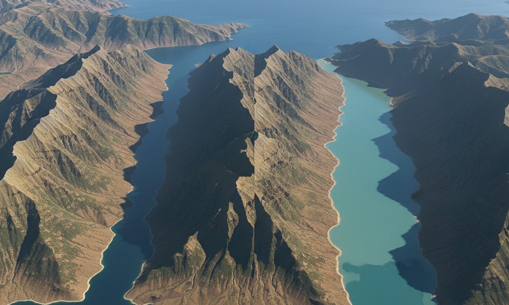 フィヨルドとリアス海岸 でき方 の違いを比較できる谷の形の画像