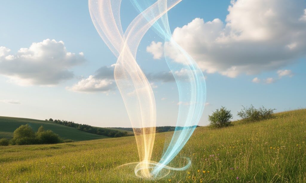 上昇気流のでき方とできる条件の基本｜空気が上昇する仕組みを示す実写風イメージ