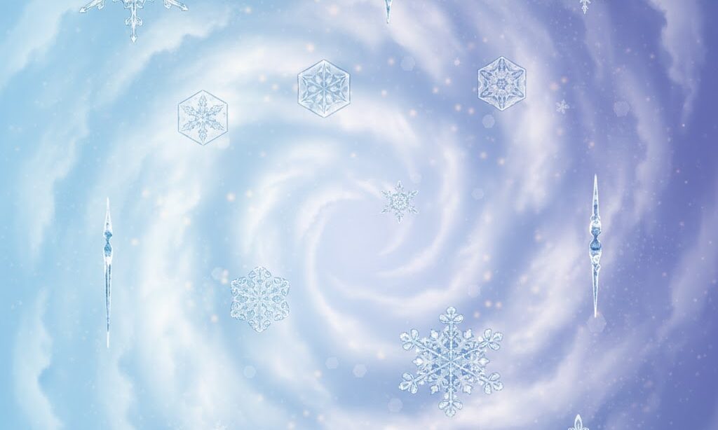 気温と湿度で変わる雪の結晶の形を比較した実写風イメージ