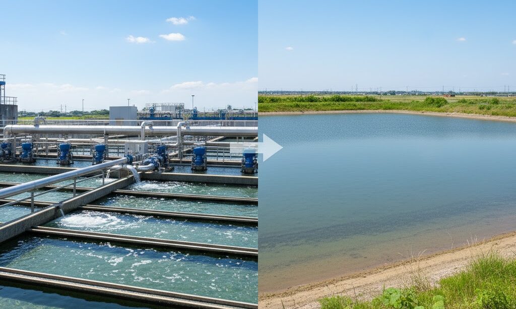 急速ろ過と緩速ろ過の違いを対比したイメージ｜2種類の浄水方式