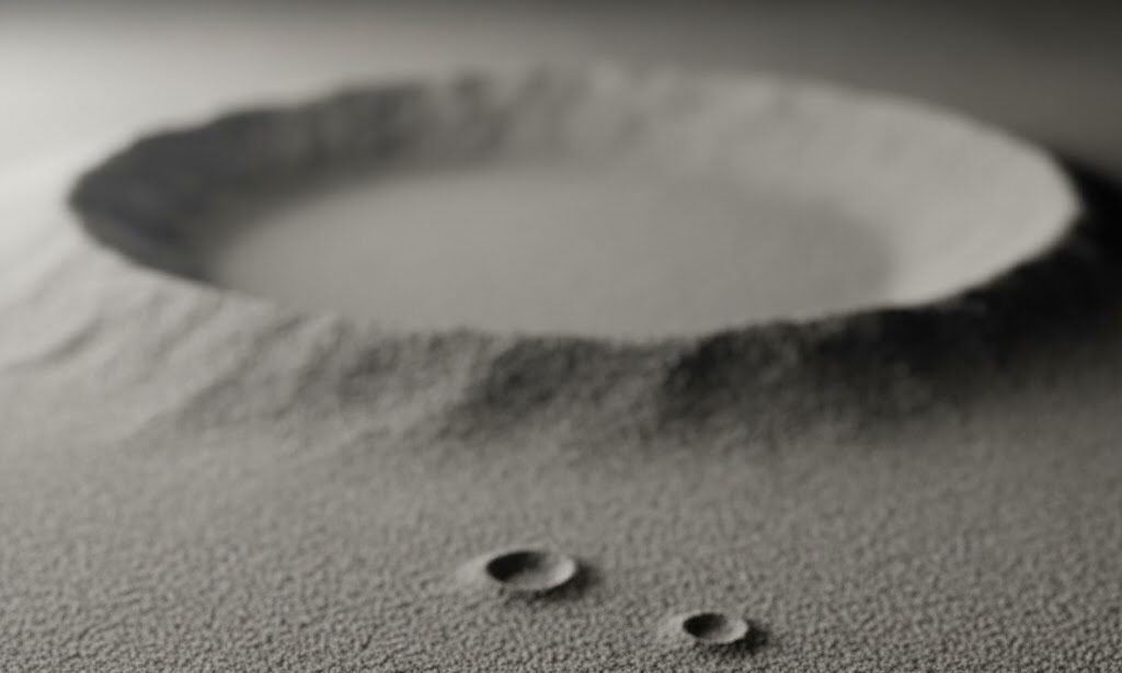 大きさの異なる月のクレーターを比較できる実写風イメージ