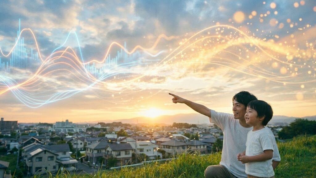 地震の前兆について語る親子