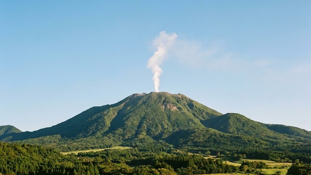 弧状列島と火山活動の深い関係性を表現した大地のエネルギーを感じる実写風ビジュアル