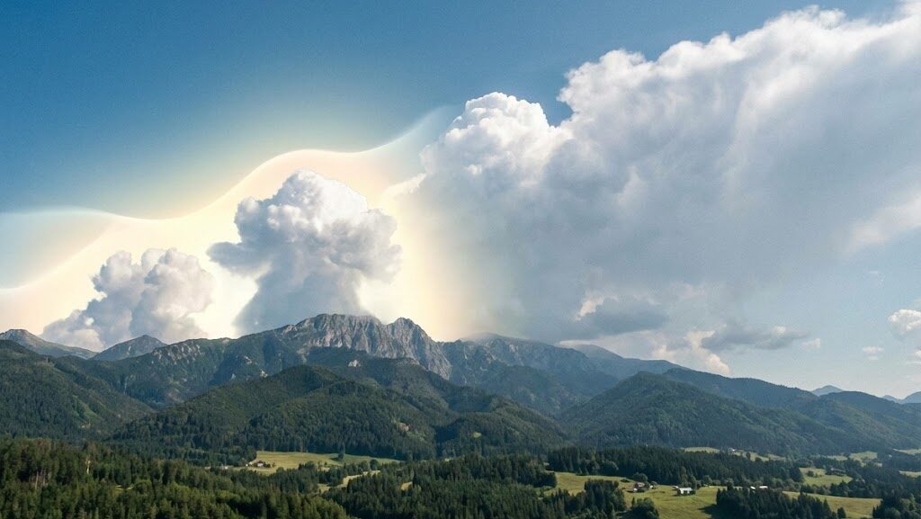 積乱雲が後方で再生し続けるバックビルディング現象の概念イメージ|集中豪雨の仕組み HIH