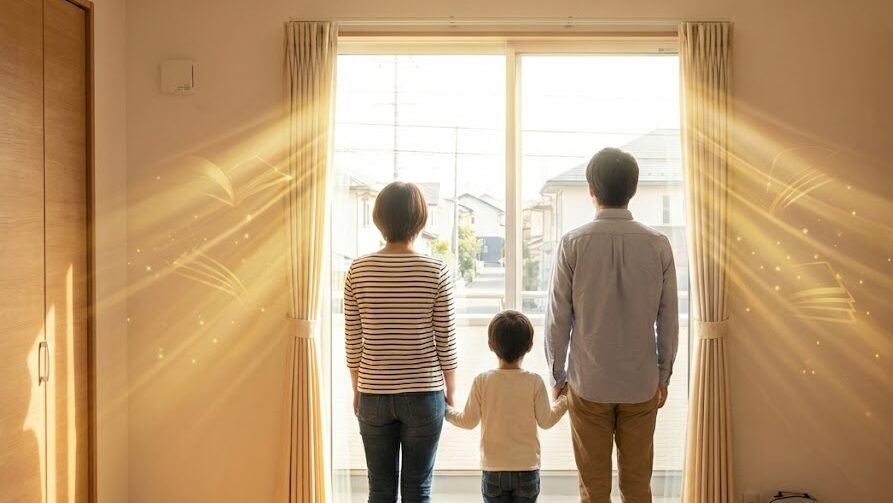 地震の揺れの特徴を理解し、家族の命を守るための備えが整った安心できる暮らしの風景