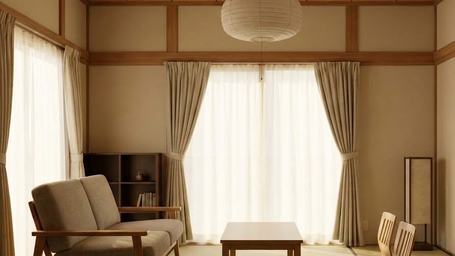 地震の縦揺れと横揺れが室内に与える影響を比較し、揺れ方の違いを直感的に示した生活空間の様子