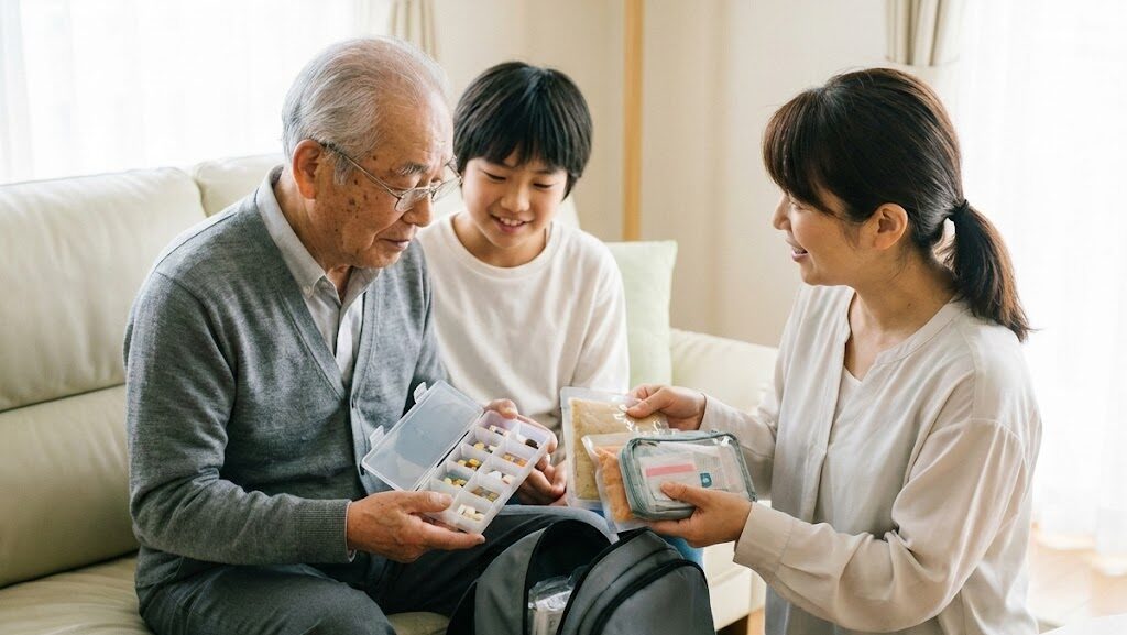 高齢者の防災リュックに薬や介護食を優先して準備するポイント