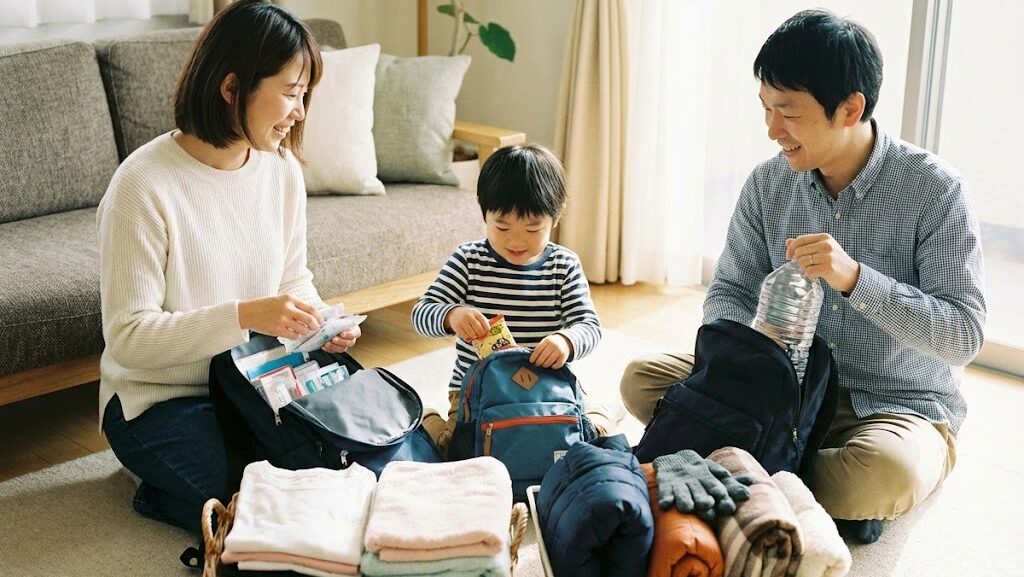 家族構成や季節に合わせて防災リュックの中身を入れ替えるカスタマイズ例
