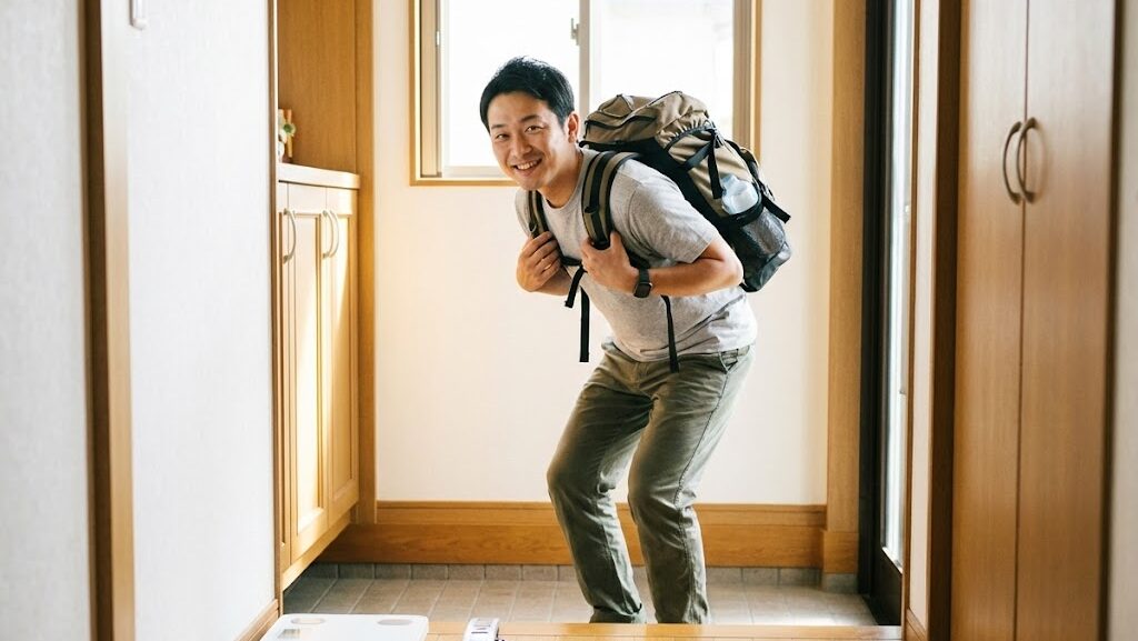 防災リュックの重さを確認し持ち出せる重量に調整する軽量化のチェック