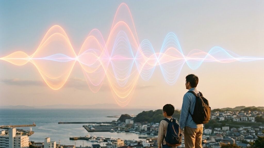 木造住宅が損傷して揺れが大きくなる仕組みを模型で観察する実写風イメージ