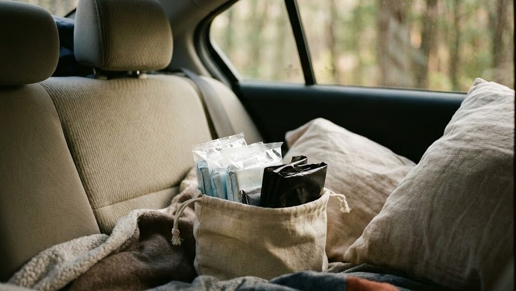 車内に備えた携帯トイレと防臭袋|車載防災で欠かせないトイレ対策