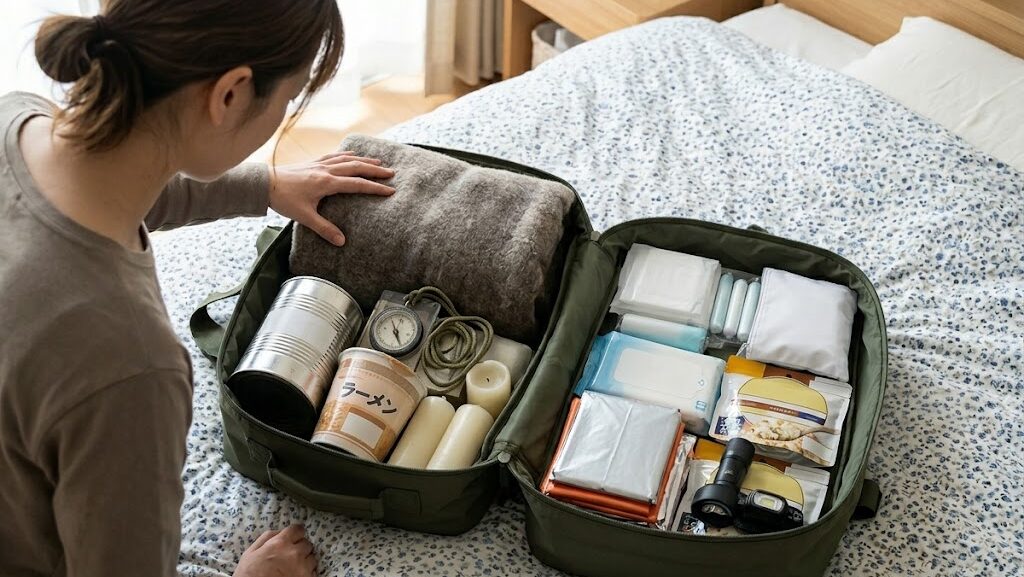 女性の防災グッズの見直し前後の中身比較