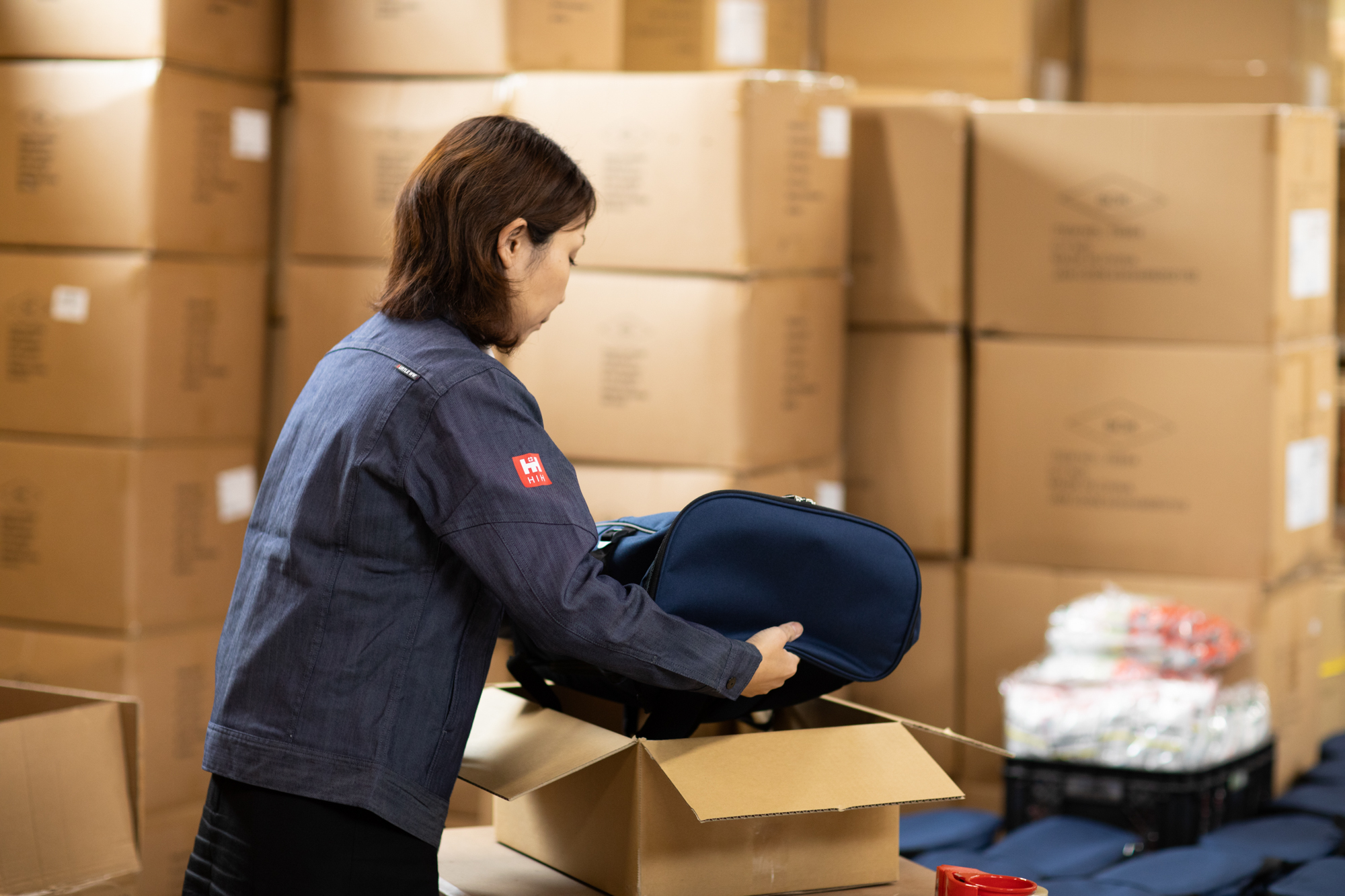 出荷作業の風景