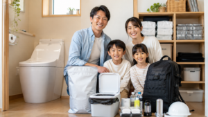 非常用トイレ100回分を家族で備える防災準備