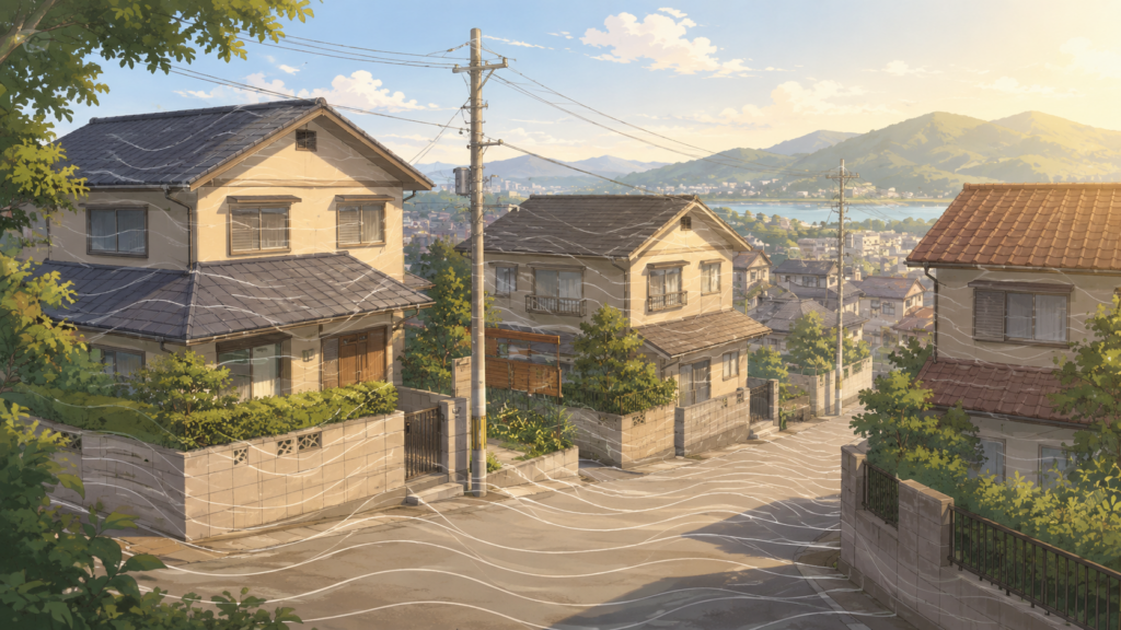 2008年6月14日の地震発生イメージイラスト