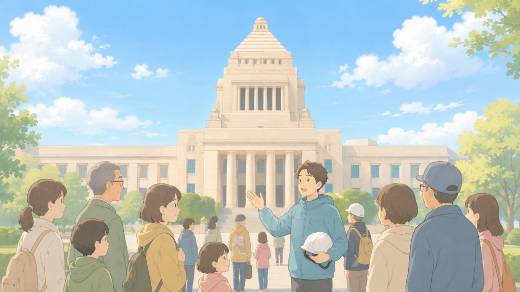 防災の日が制定された経緯を表す教育的なイラスト