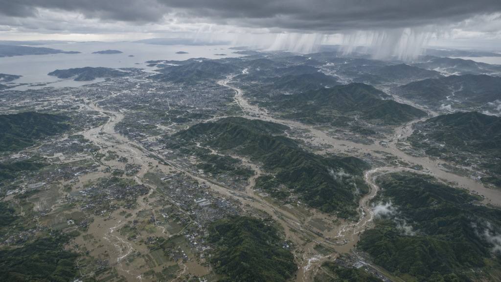 昭和28年西日本水害の被災地域となった九州北部の地形と河川