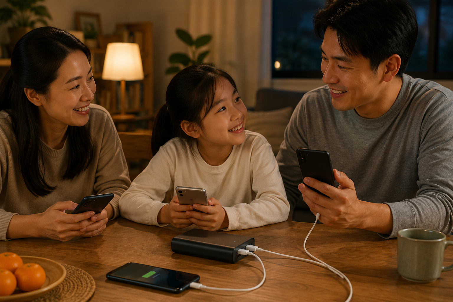 家族でスマホを順番に使う