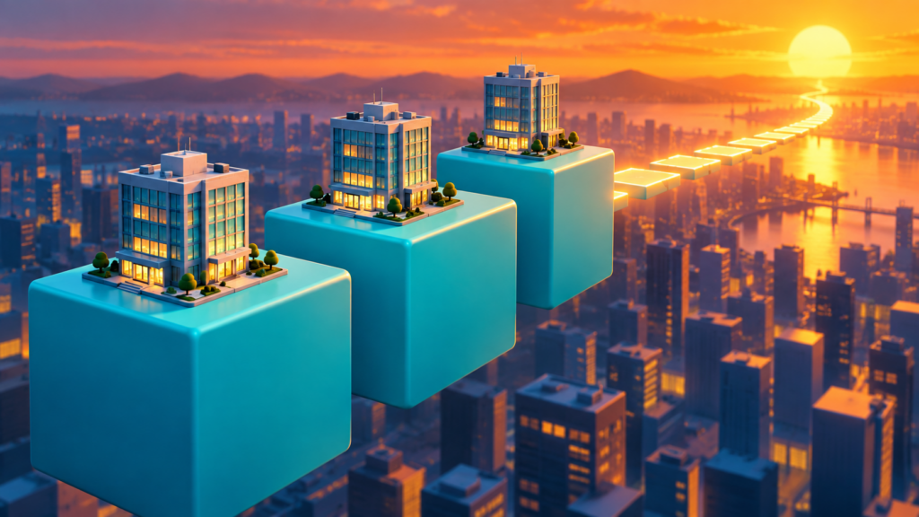 3日間の待機を3つのブロックで表し4日目に帰路が開くイメージ