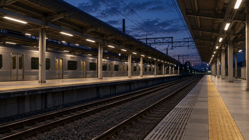 交通機関が止まり帰宅が難しくなる状況のイメージ